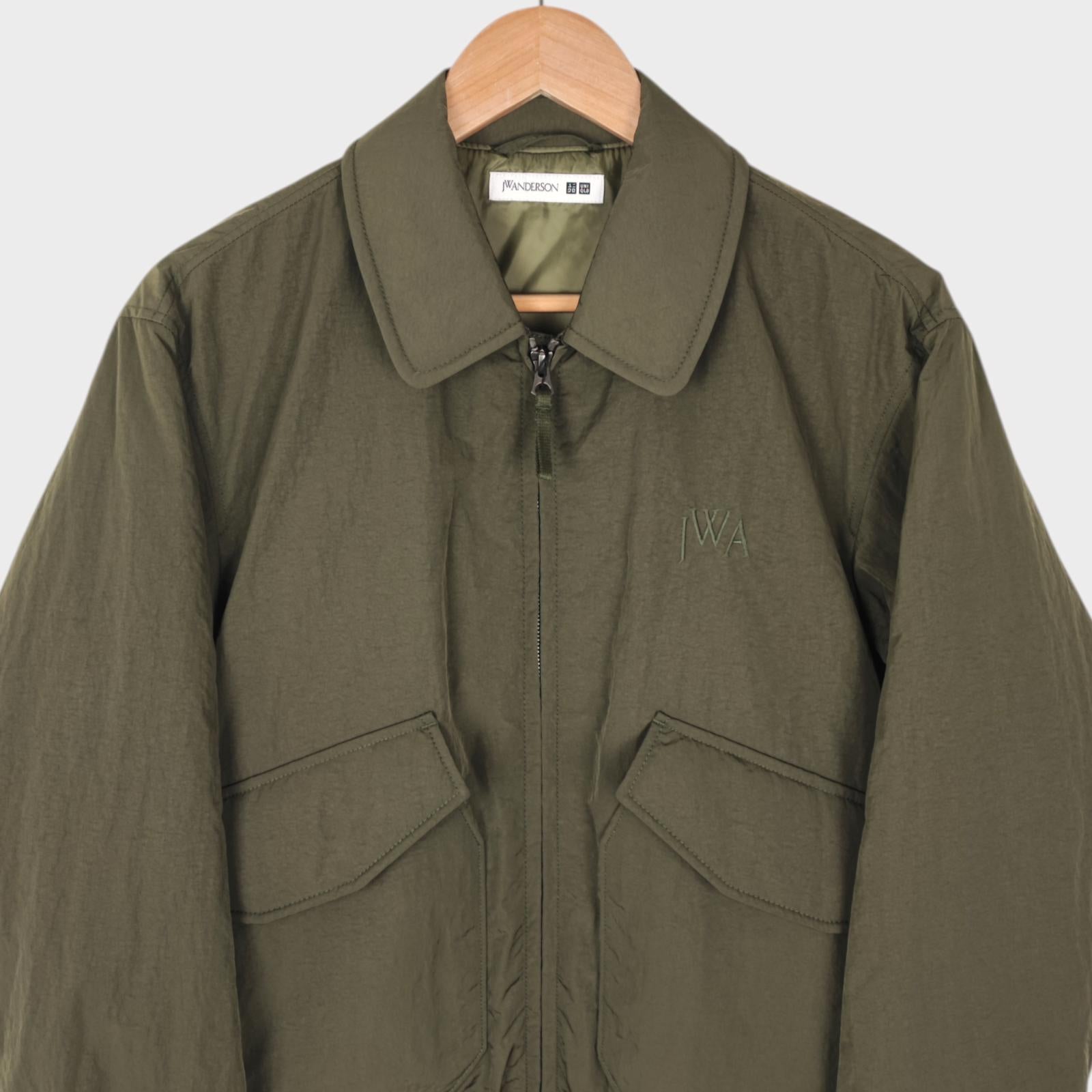J.W. ANDERSON x UNIQLO Men's Khaki Green Nylon MA-1 Bomber Jacket