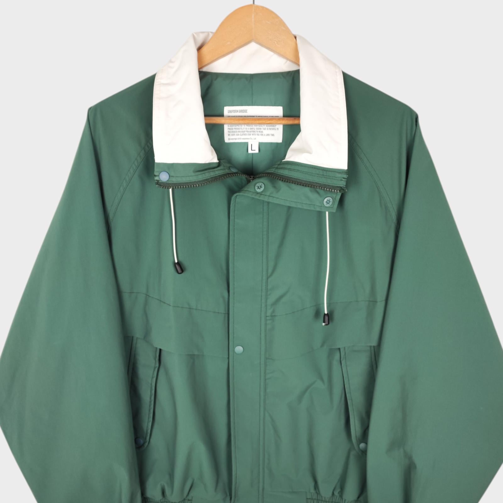 UNIFORM BRIDGE Men's Green Relaxed Fit Blouson Jacket
