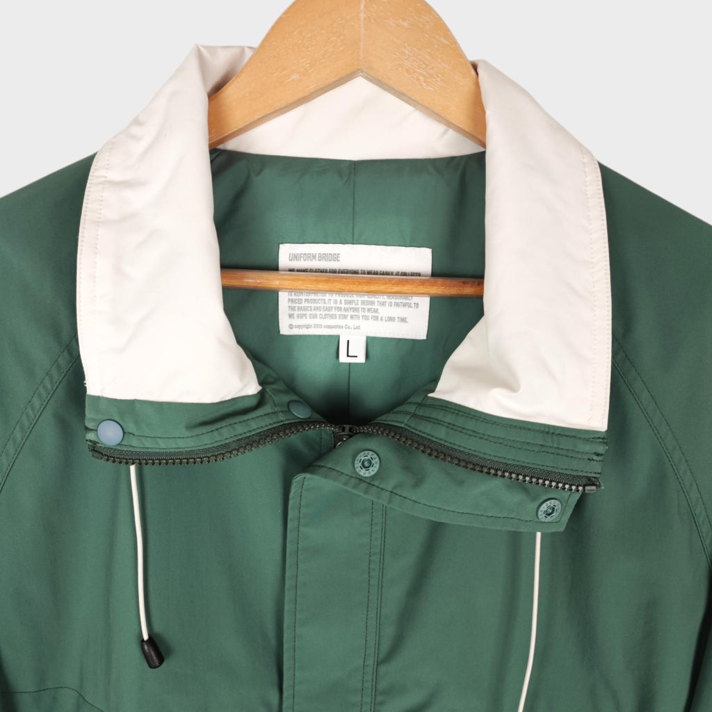 UNIFORM BRIDGE Men's Green Relaxed Fit Blouson Jacket