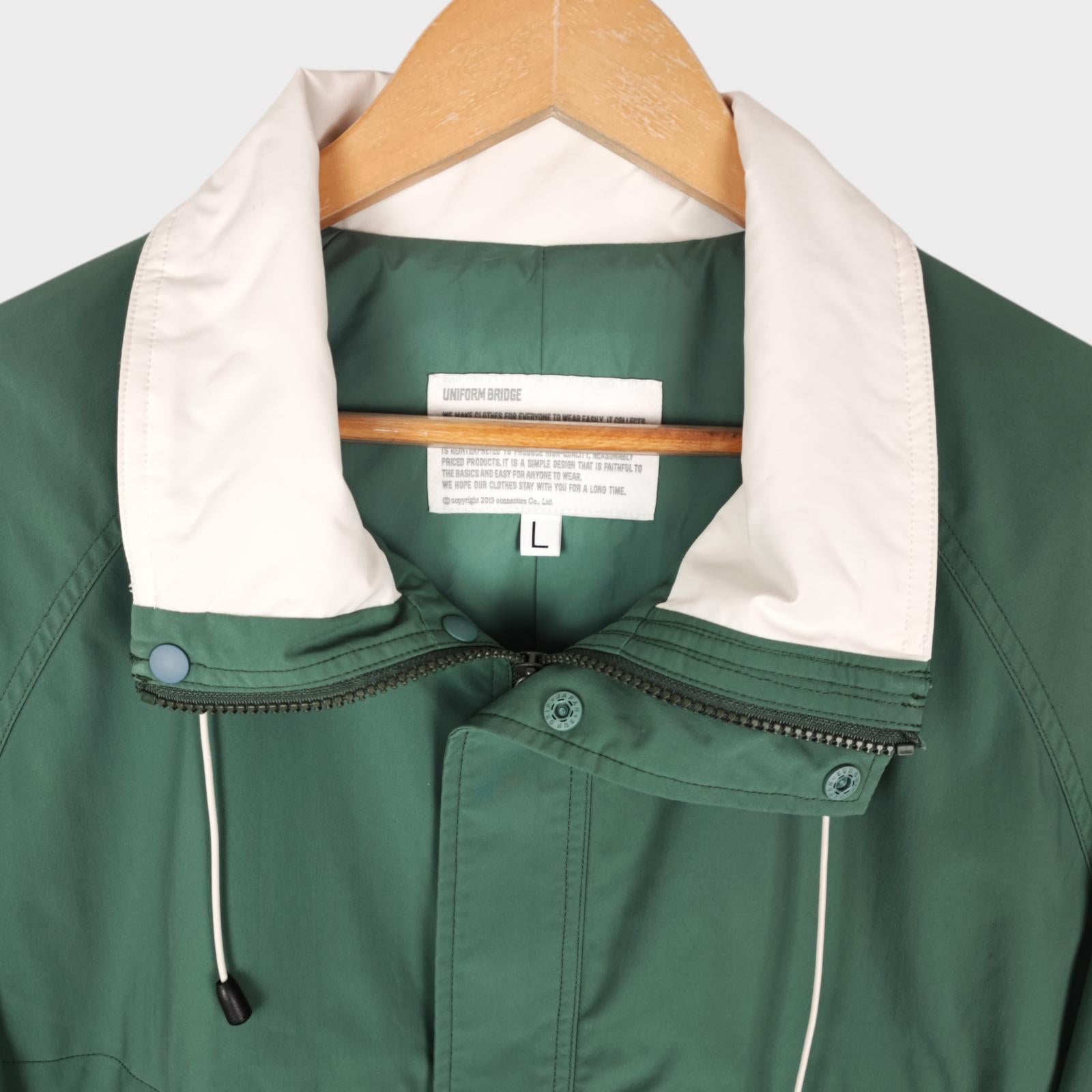 UNIFORM BRIDGE Men's Green Relaxed Fit Blouson Jacket