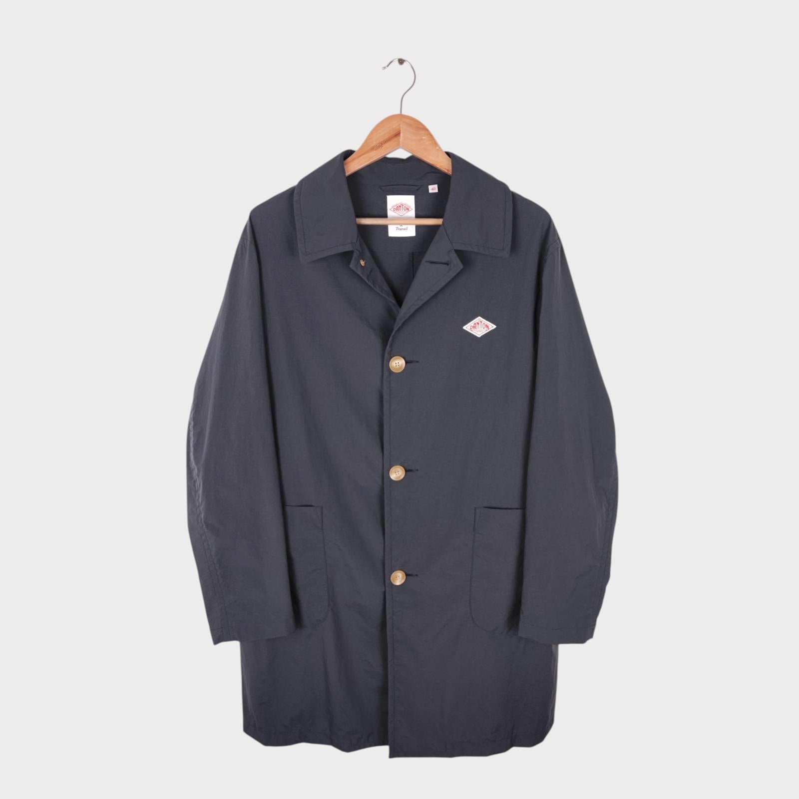 DANTON Men's Made in Japan Grey Lightweight Nylon Coat Jacket