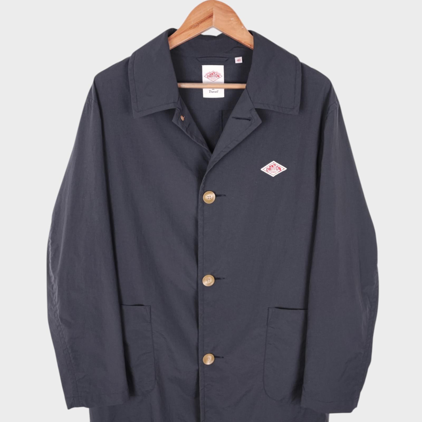 DANTON Men's Made in Japan Grey Lightweight Nylon Coat Jacket