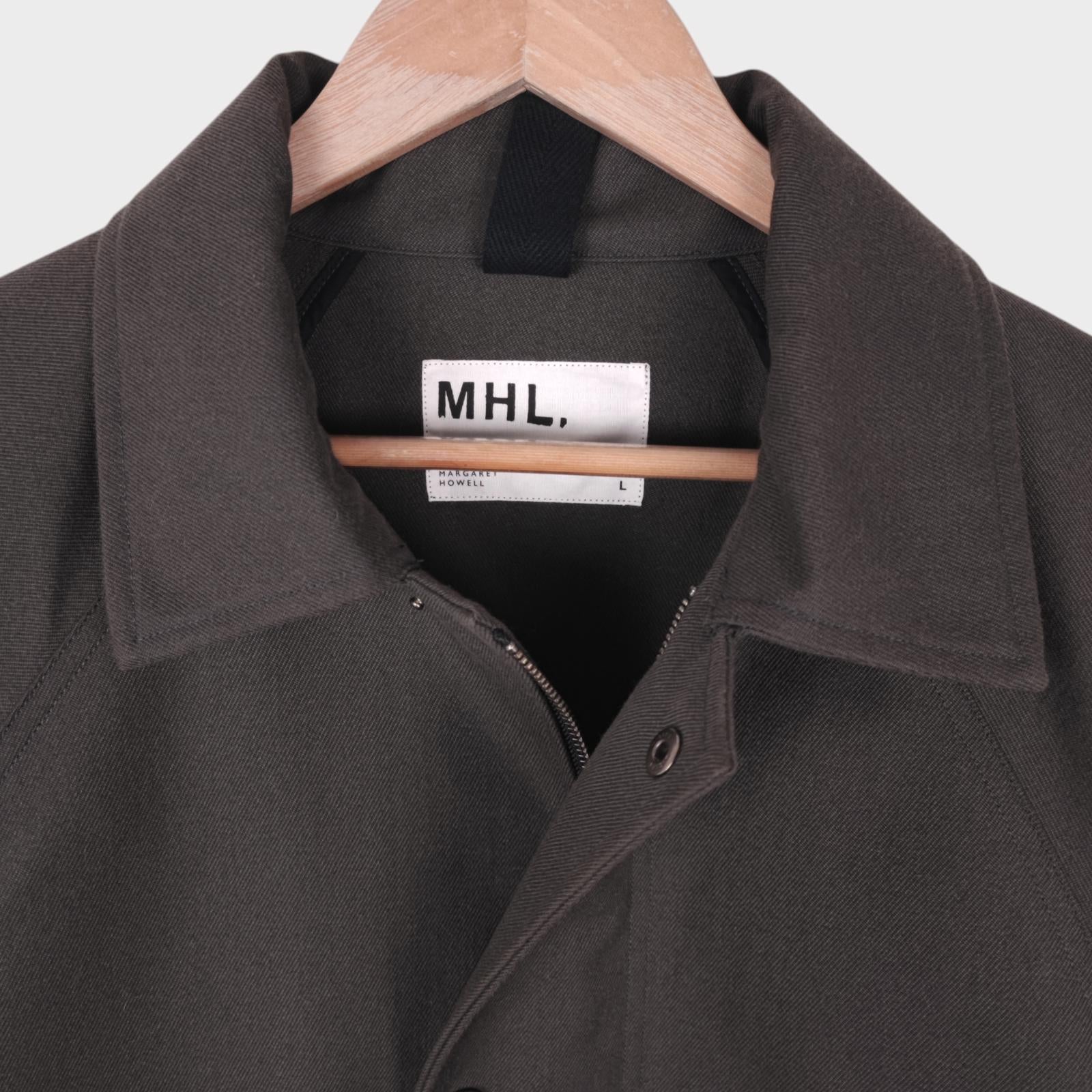 MHL MARGARET HOWELL Men's Grey Cotton/Wool Blend Relaxed Fit Blouson Jacket