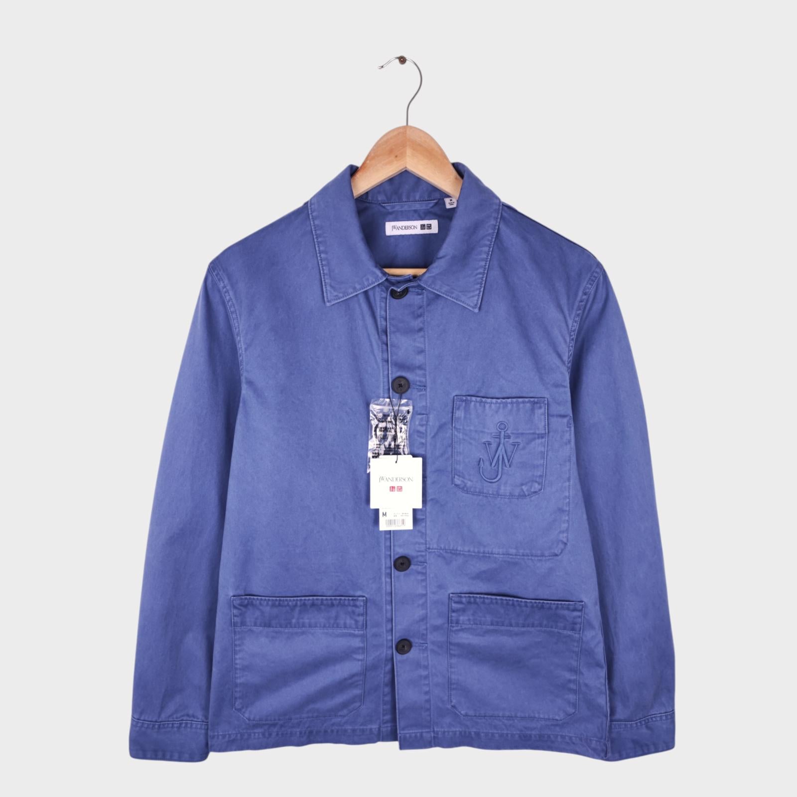 J.W. ANDERSON x UNIQLO Men's Washed Blue Embroidered Logo Chore Jacket