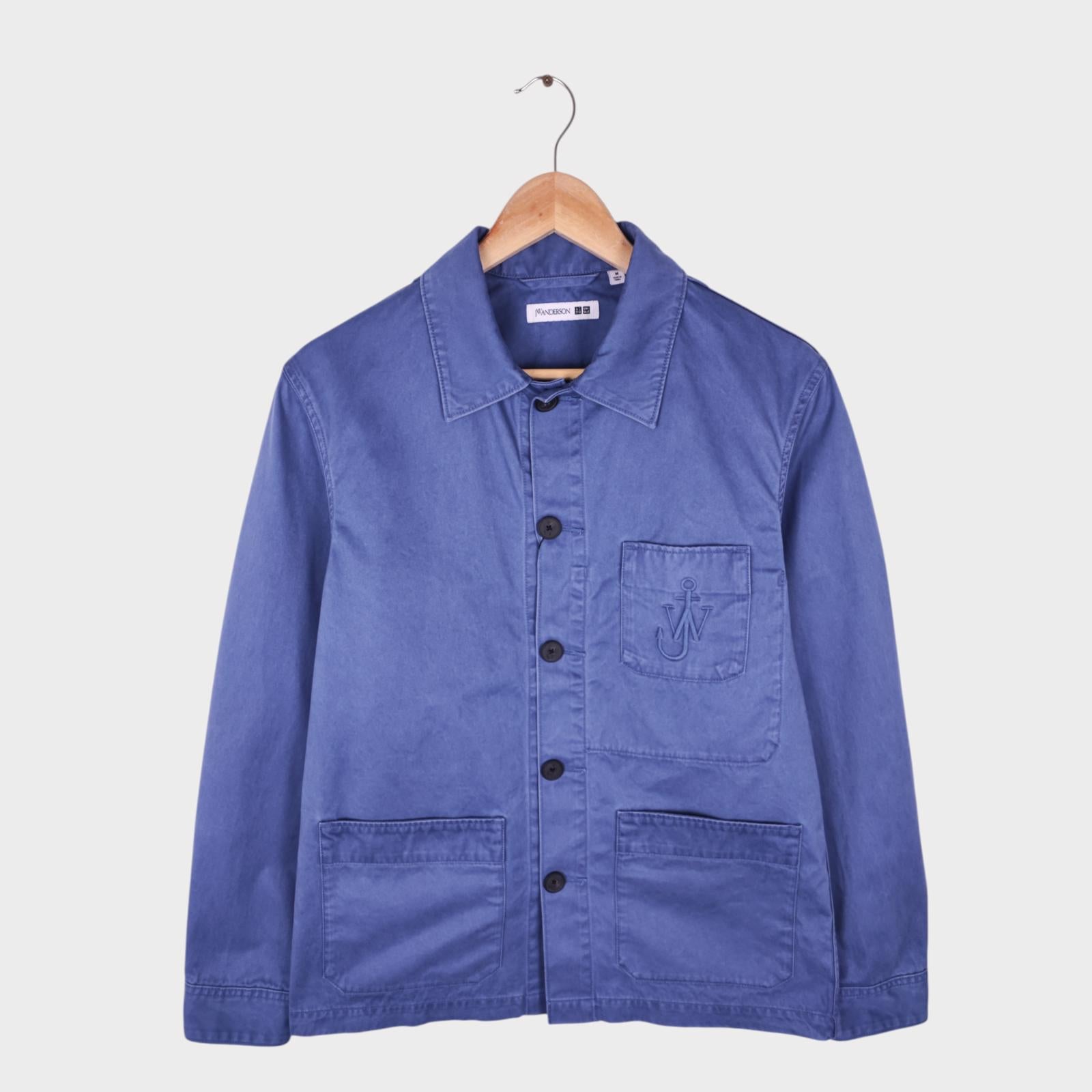 J.W. ANDERSON x UNIQLO Men's Washed Blue Embroidered Logo Chore Jacket
