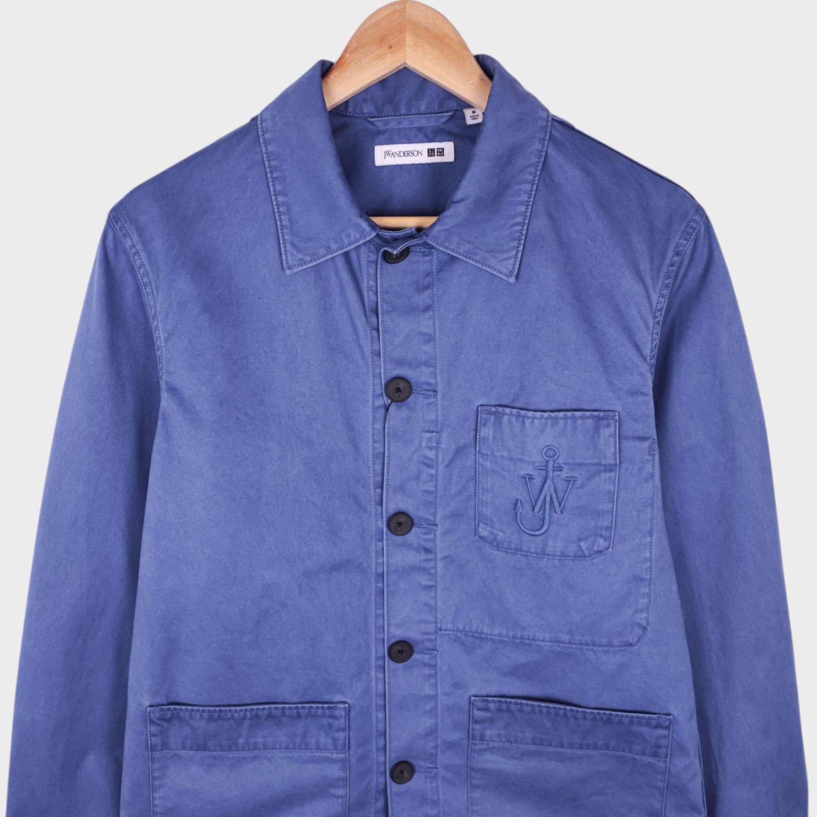 J.W. ANDERSON x UNIQLO Men's Washed Blue Embroidered Logo Chore Jacket