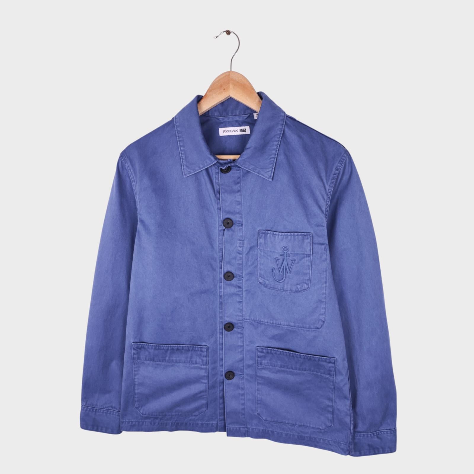 J.W. ANDERSON x UNIQLO Men's Washed Blue Embroidered Logo Chore Jacket