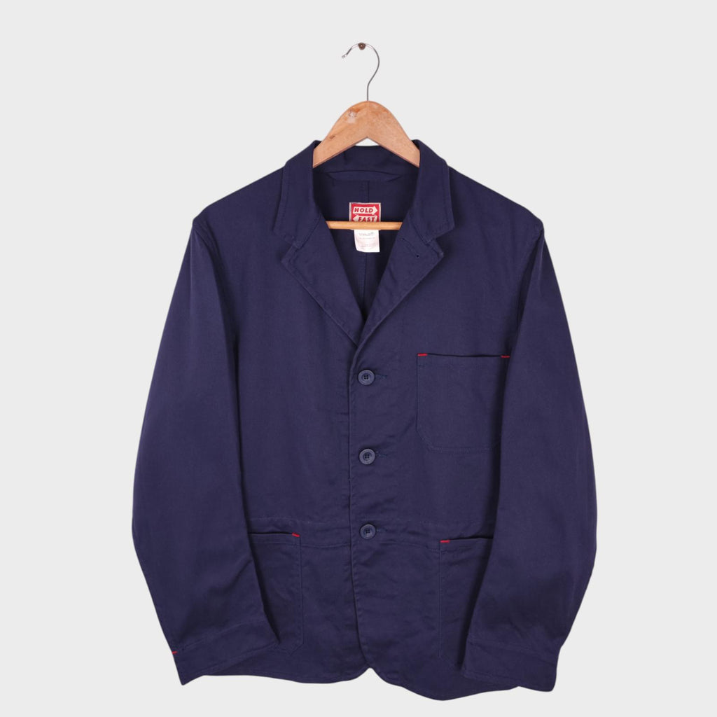 HOLD FAST by OLD TOWN Men's Made in England Blue Cotton Twill Chore Jacket