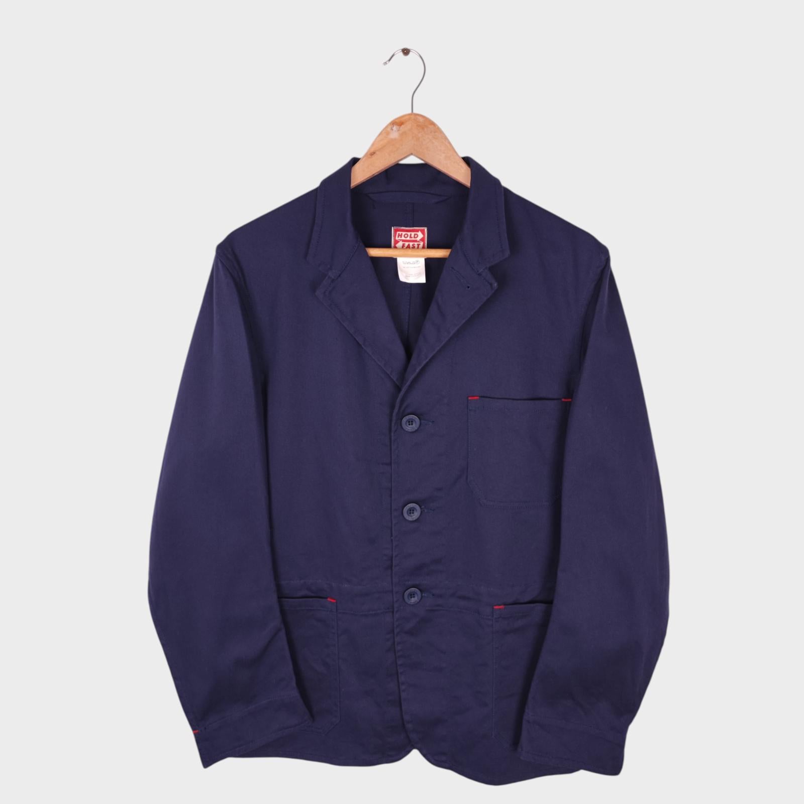 HOLD FAST by OLD TOWN Men's Made in England Blue Cotton Twill Chore Jacket