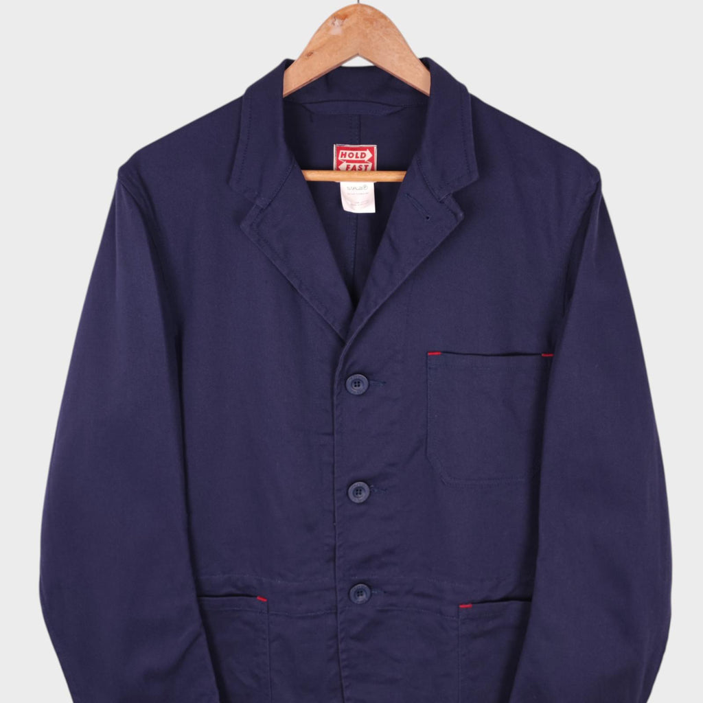 HOLD FAST by OLD TOWN Men's Made in England Blue Cotton Twill Chore Jacket
