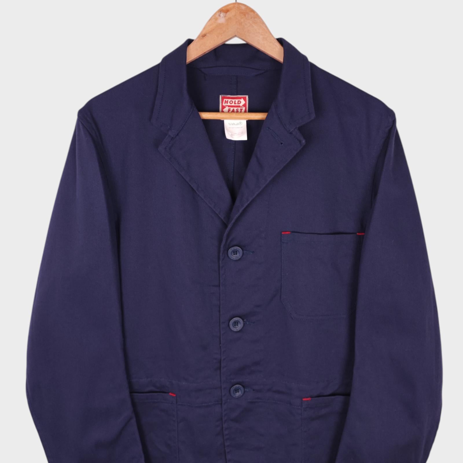 HOLD FAST by OLD TOWN Men's Made in England Blue Cotton Twill Chore Jacket