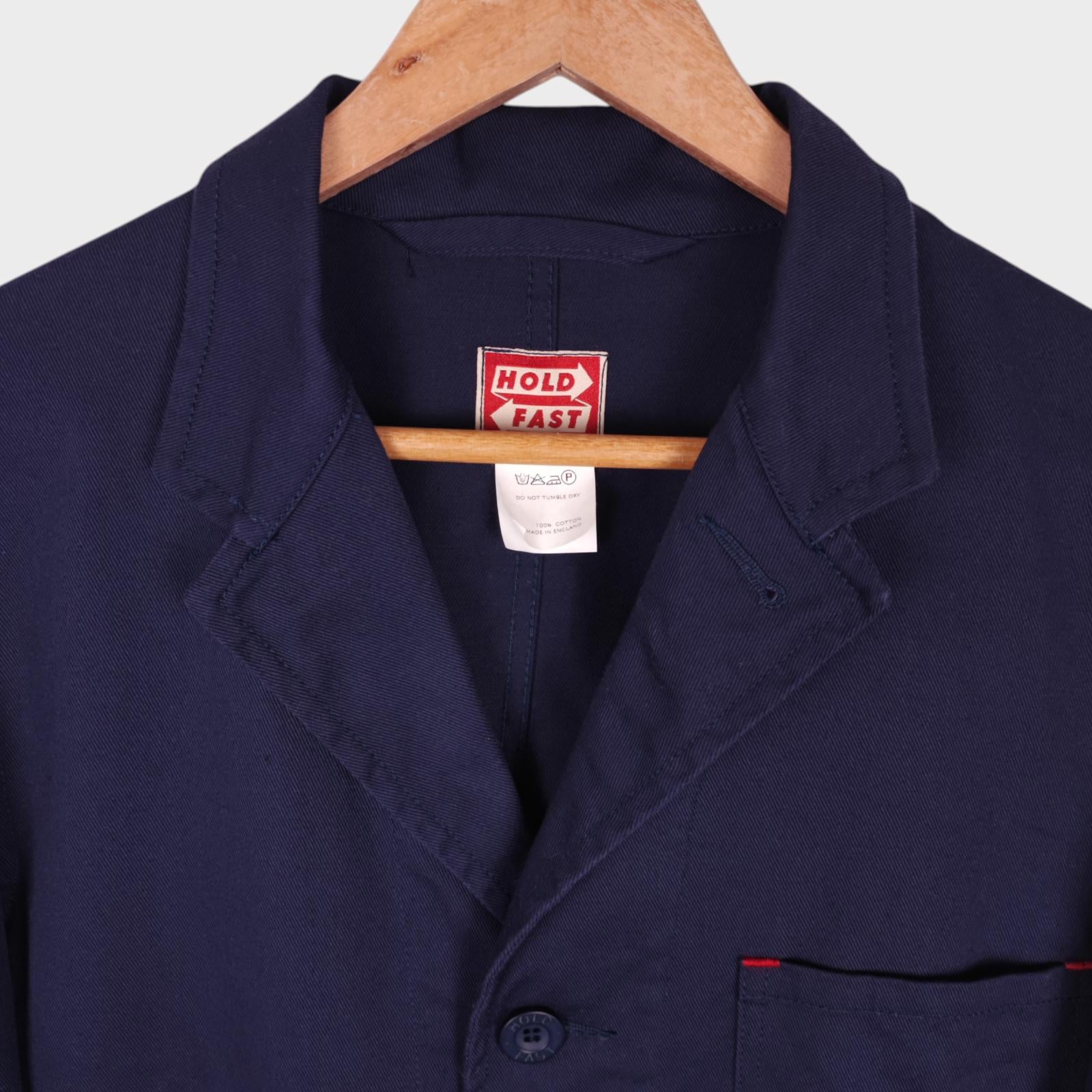 HOLD FAST by OLD TOWN Men's Made in England Blue Cotton Twill Chore Jacket