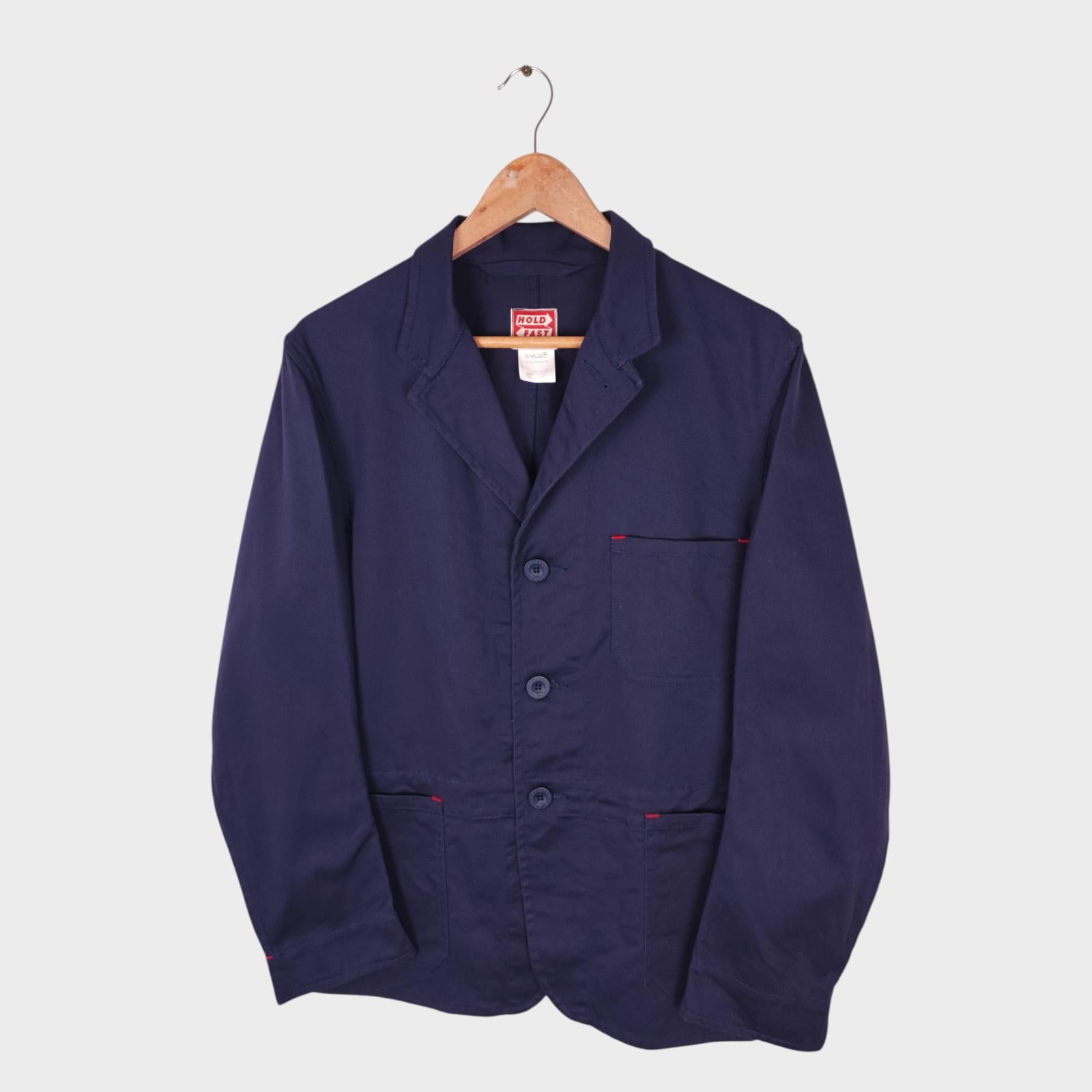 HOLD FAST by OLD TOWN Men's Made in England Blue Cotton Twill Chore Jacket