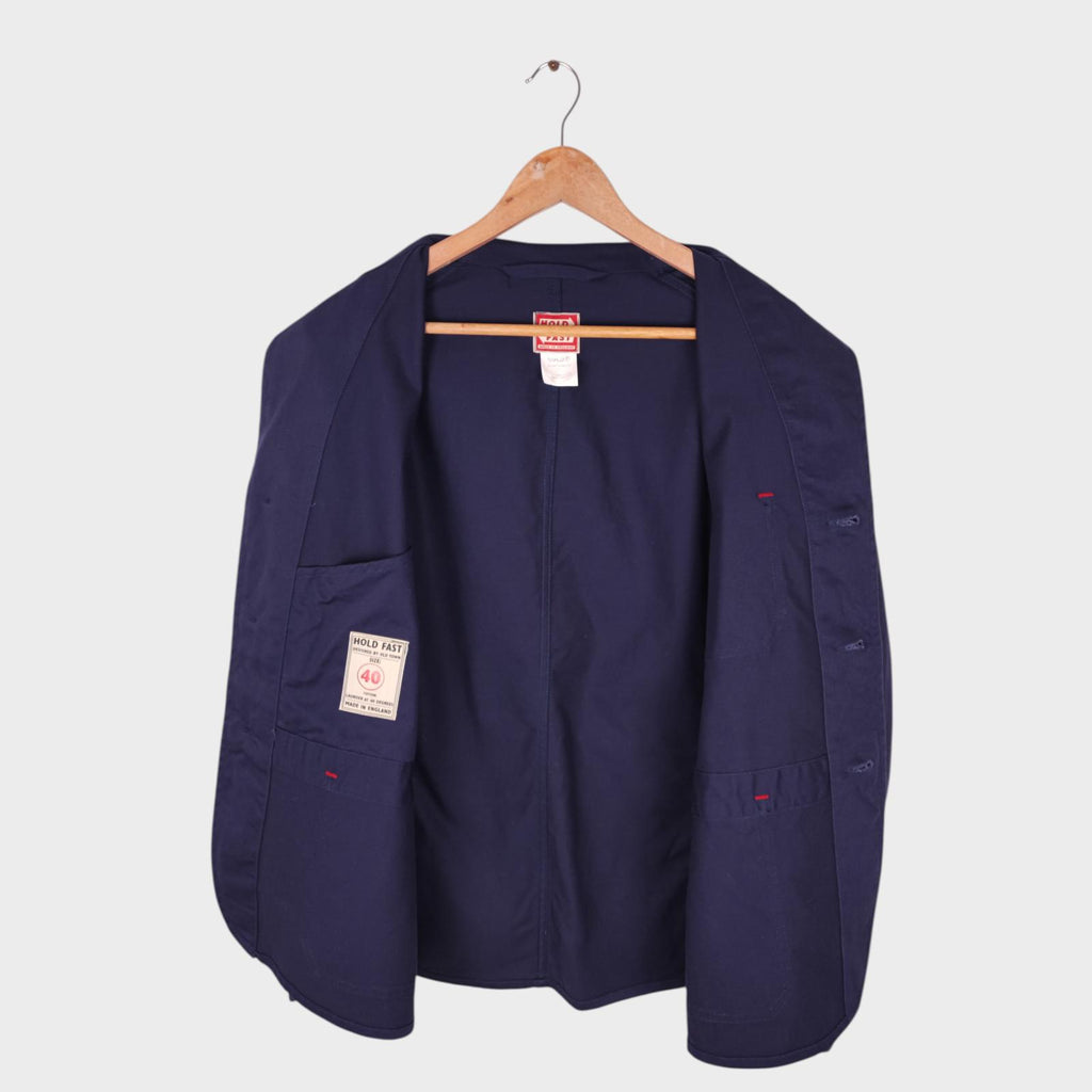 HOLD FAST by OLD TOWN Men's Made in England Blue Cotton Twill Chore Jacket