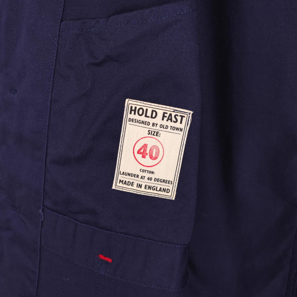 HOLD FAST by OLD TOWN Men's Made in England Blue Cotton Twill Chore Jacket