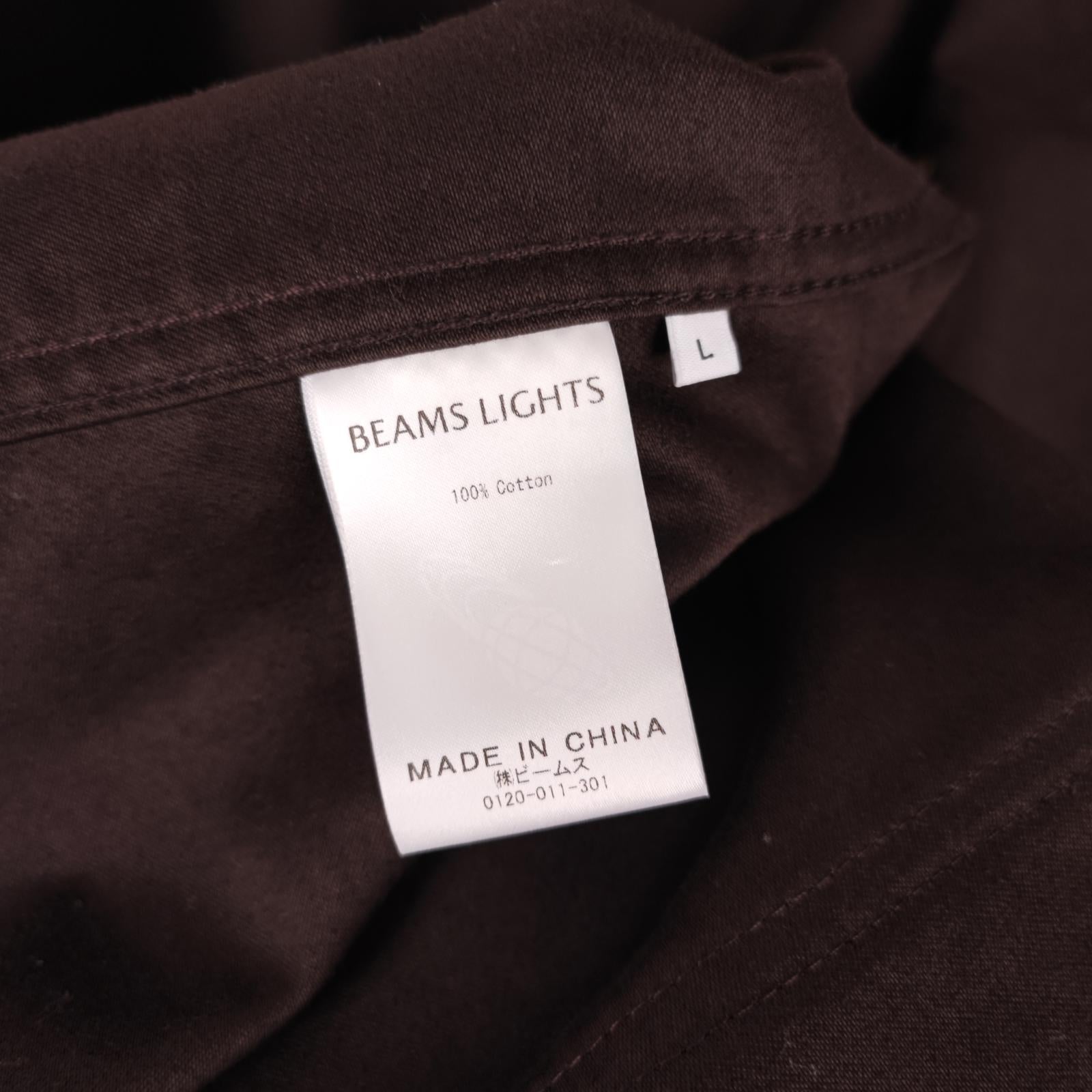 BEAMS LIGHTS Men's Dark Brown Heavyweight Moleskin Chore Jacket