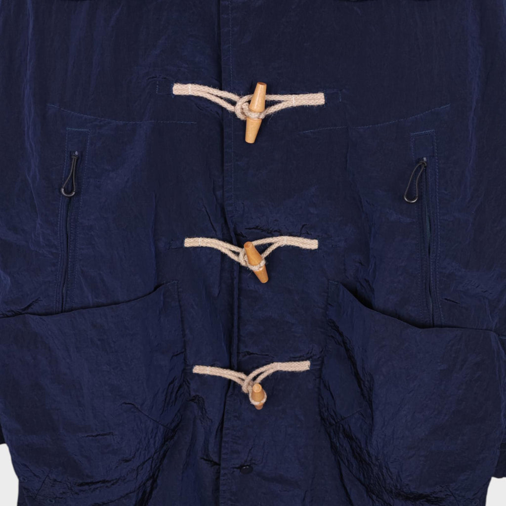 NORBIT BY HIROSHI NOZAWA Men's Navy Blue Nylon Duffle Mod Coat Jacket