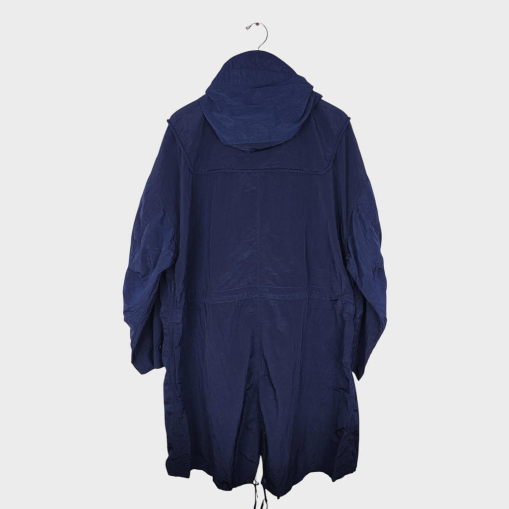 NORBIT BY HIROSHI NOZAWA Men's Navy Blue Nylon Duffle Mod Coat Jacket