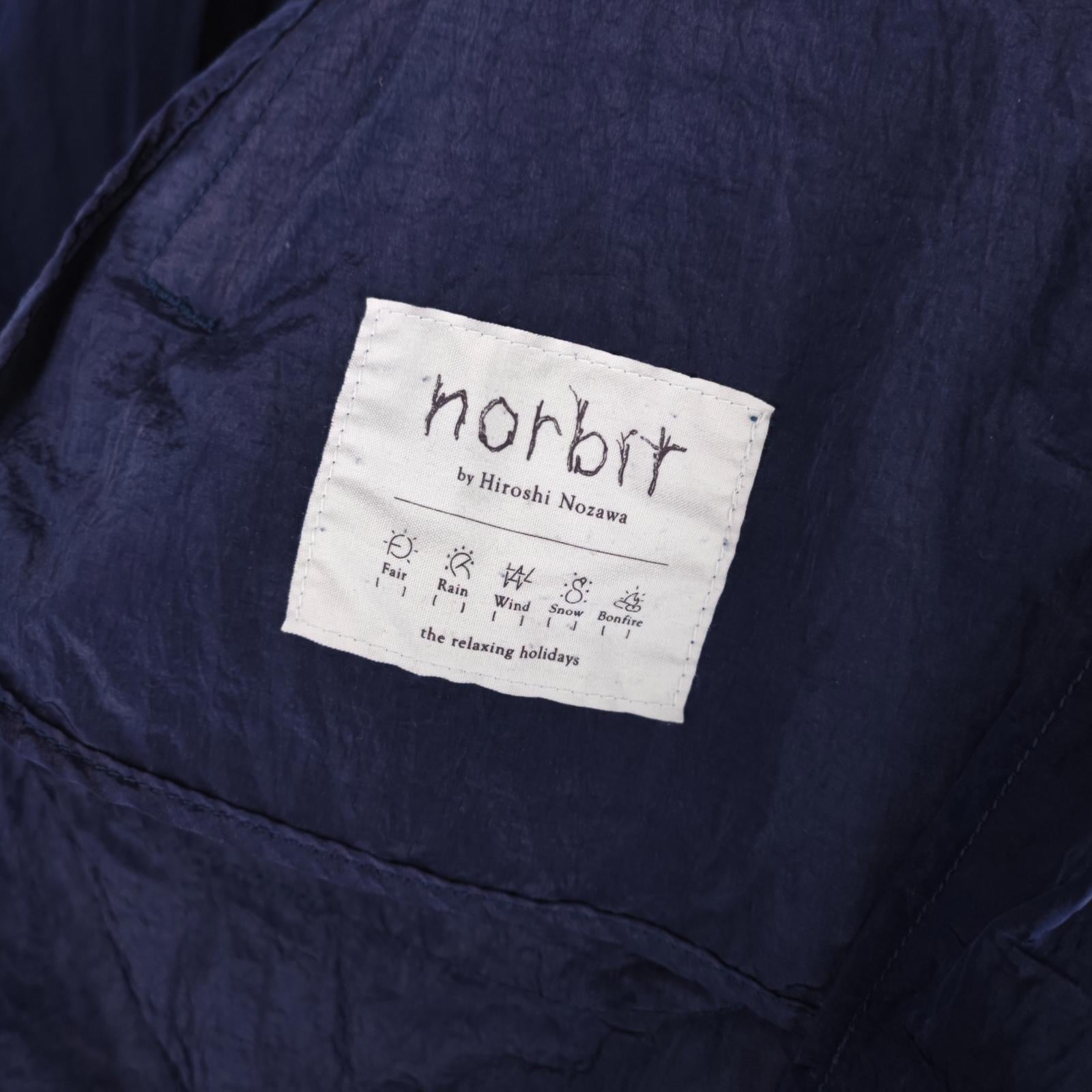 NORBIT BY HIROSHI NOZAWA Men's Navy Blue Nylon Duffle Mod Coat Jacket