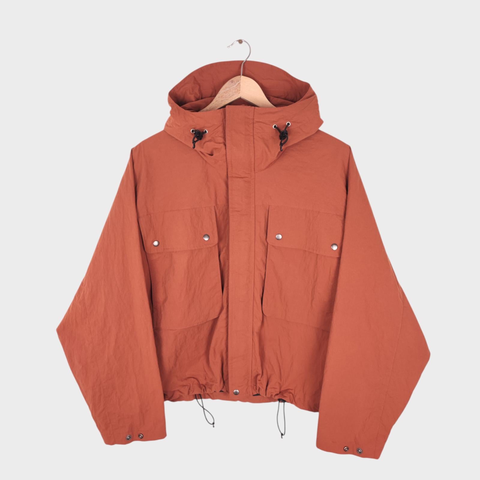 UNIFORM BRIDGE Men's Burnt Orange Relaxed Fit Fishing Parka Jacket