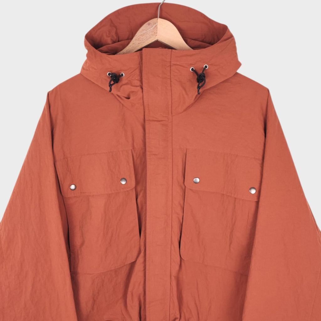 UNIFORM BRIDGE Men's Burnt Orange Relaxed Fit Fishing Parka Jacket