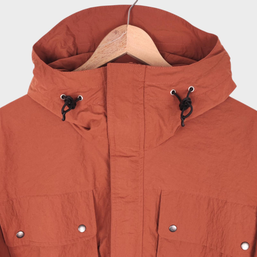 UNIFORM BRIDGE Men's Burnt Orange Relaxed Fit Fishing Parka Jacket
