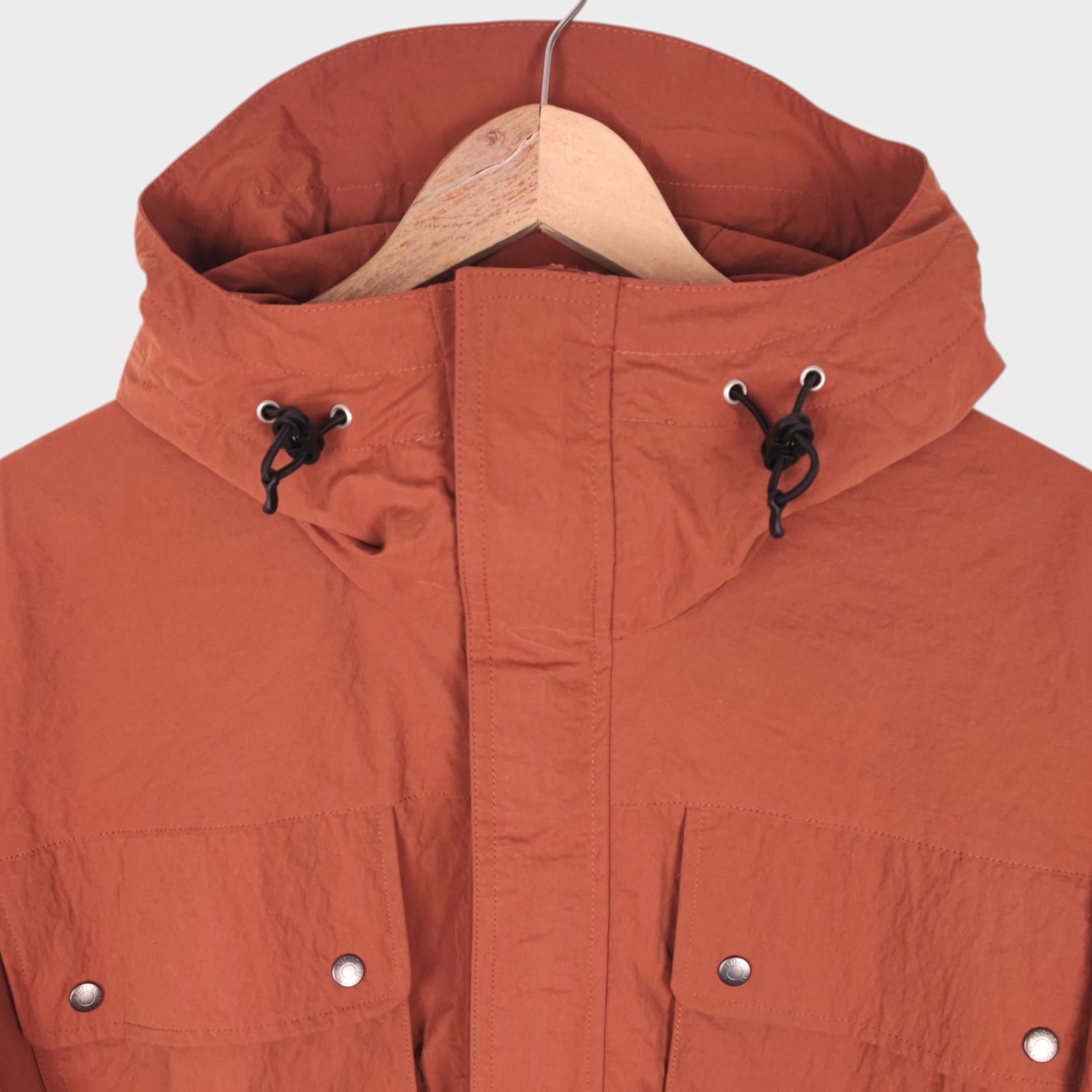 UNIFORM BRIDGE Men's Burnt Orange Relaxed Fit Fishing Parka Jacket