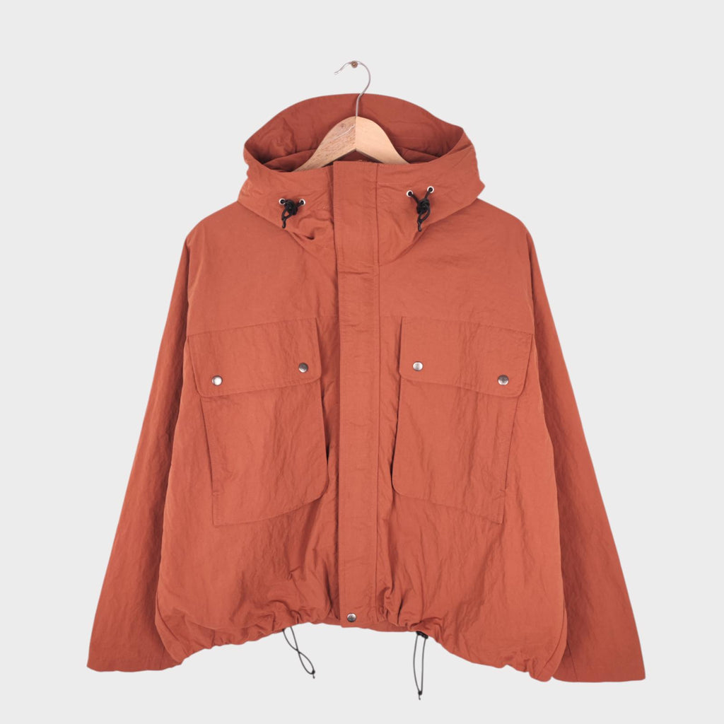 UNIFORM BRIDGE Men's Burnt Orange Relaxed Fit Fishing Parka Jacket