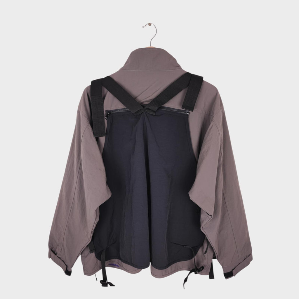 GO SLOW CARAVAN Japan Men's Grey Light Shell Nylon Utility 3-Way Jacket