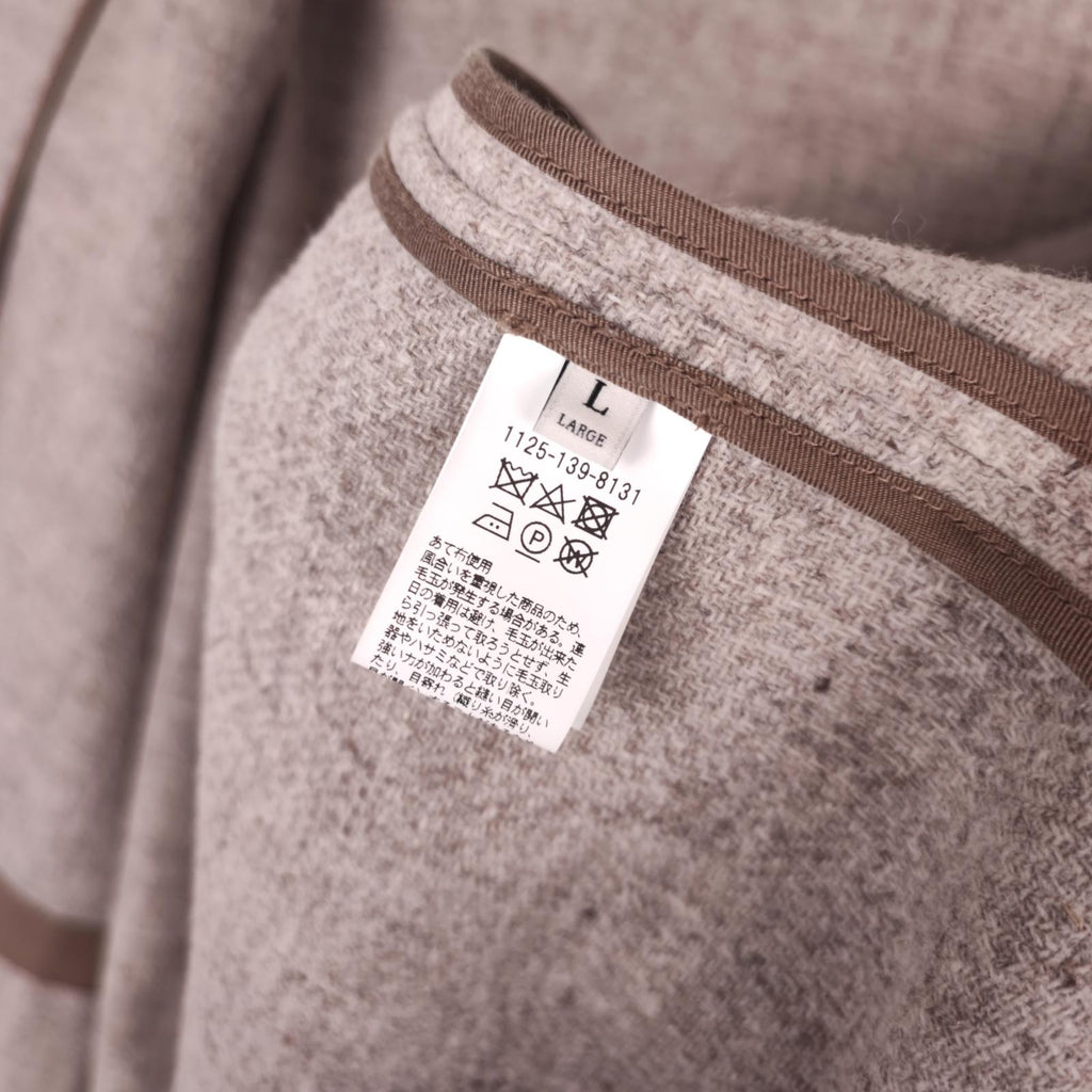 UNITED ARROWS Men's 100% Italian Merino Wool Mandarin Collar Chore Jacket