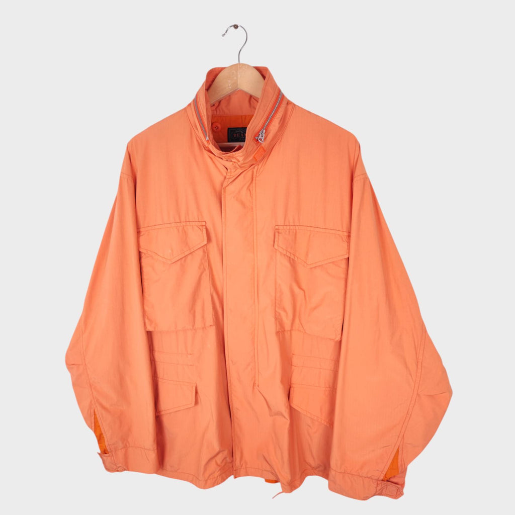 BEAMS PLUS Men's Light Orange M-65 Military Parka Jacket