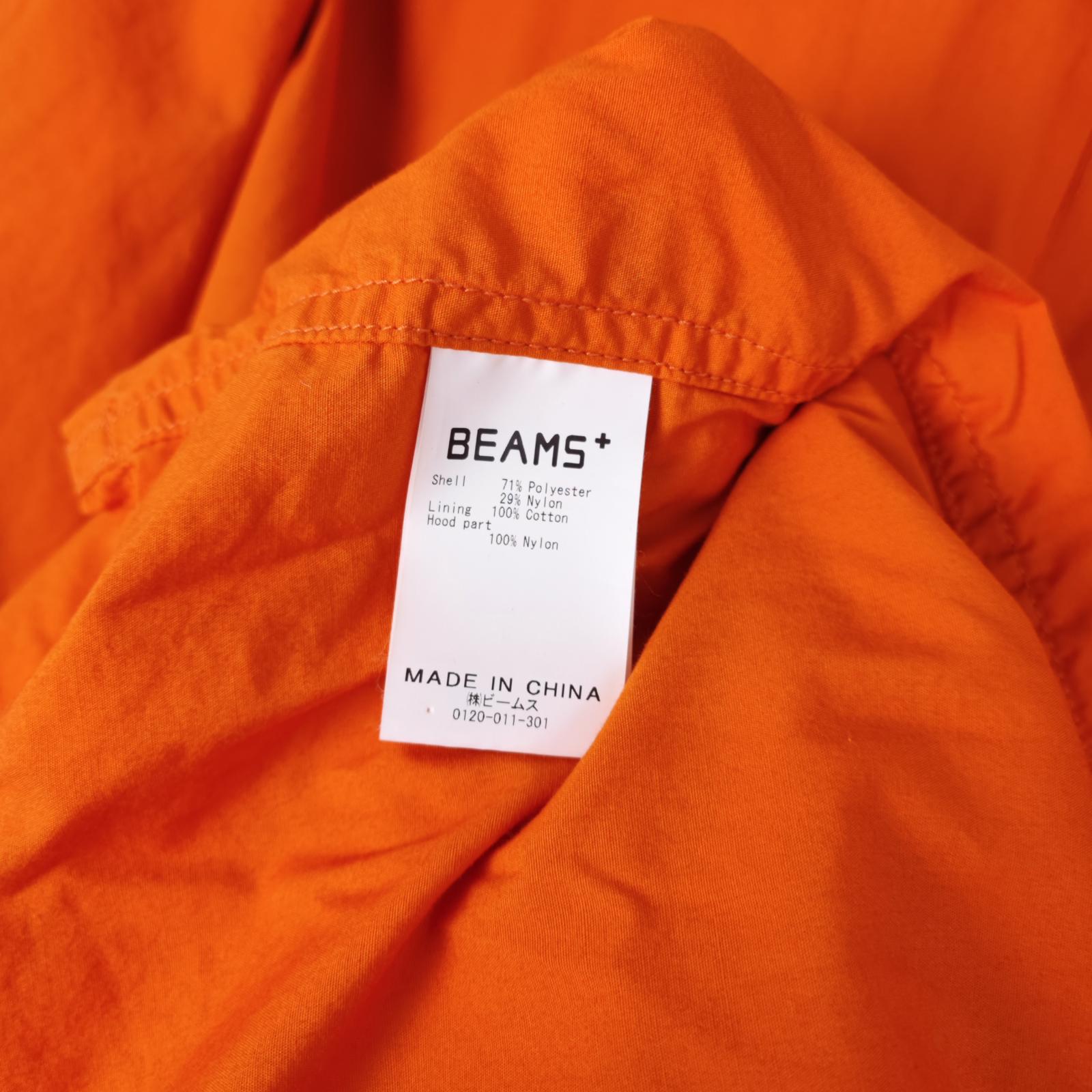 BEAMS PLUS Men's Light Orange M-65 Military Parka Jacket