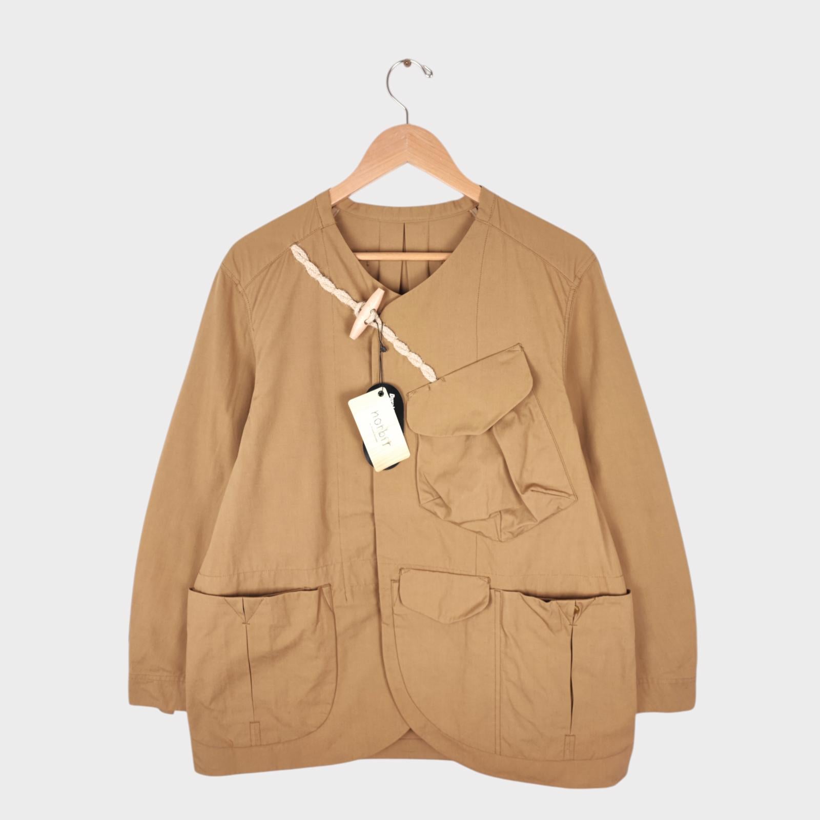NORBIT BY HIROSHI NOZAWA Men's Coyote Beige Hike Coverall Utility Jacket