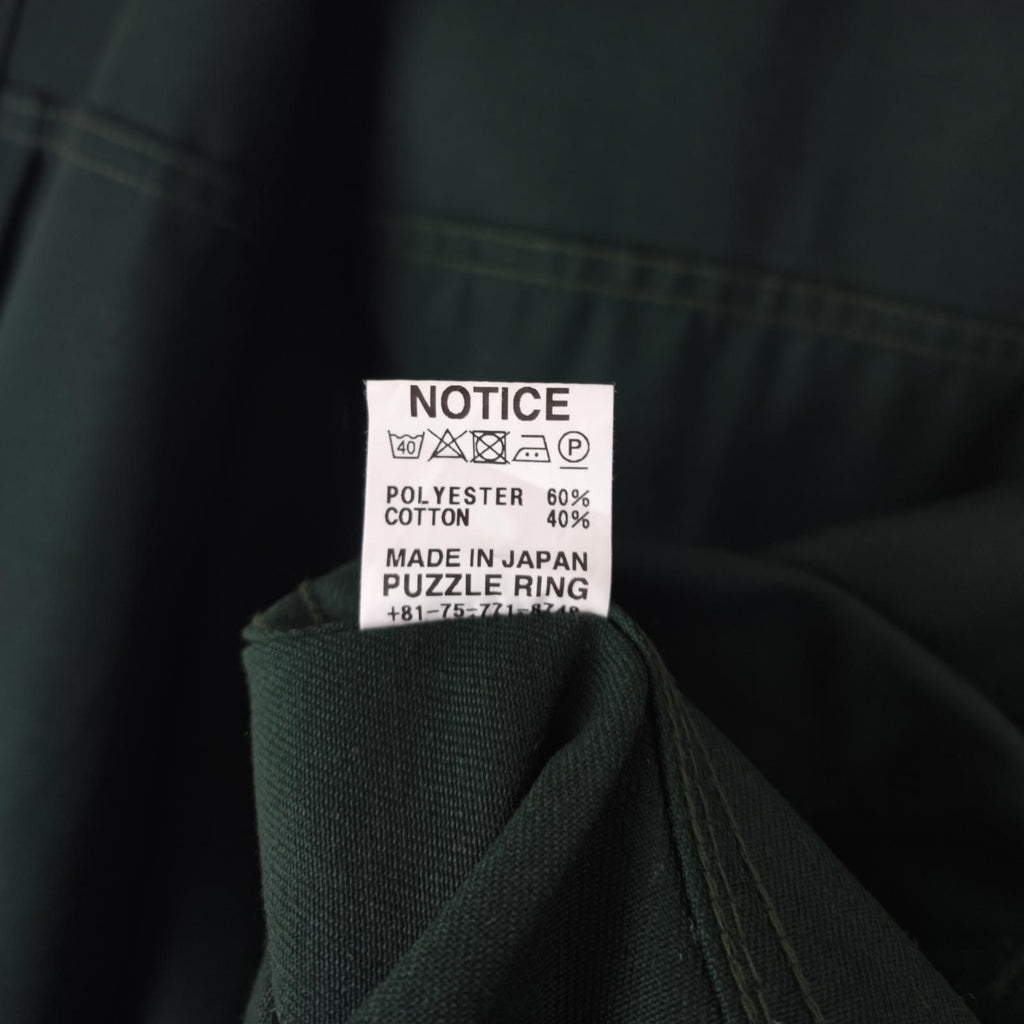 SASSAFRAS Men's Made in Japan Dark Green Gardener Trucker Jacket