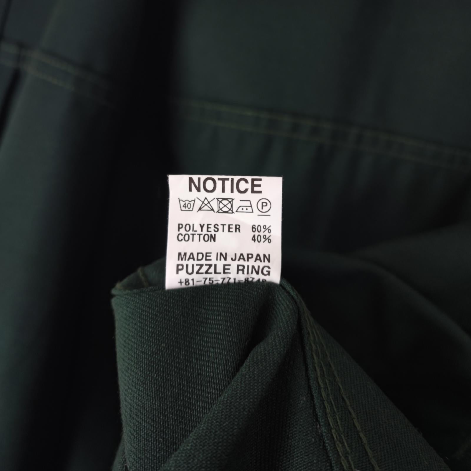 SASSAFRAS Men's Made in Japan Dark Green Gardener Trucker Jacket