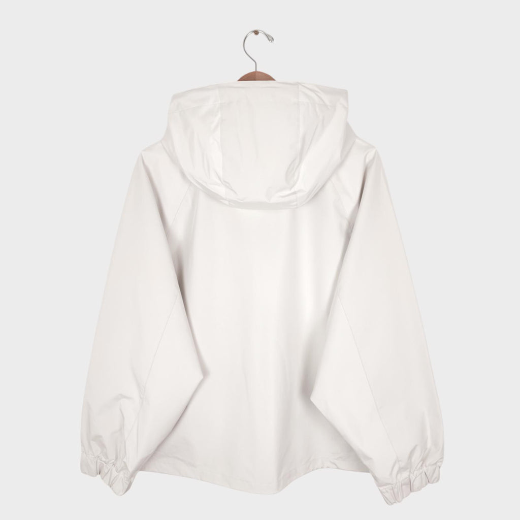 UNIFORM BRIDGE Men's Off-White Hooded Relaxed Fit Training Parka Jacket