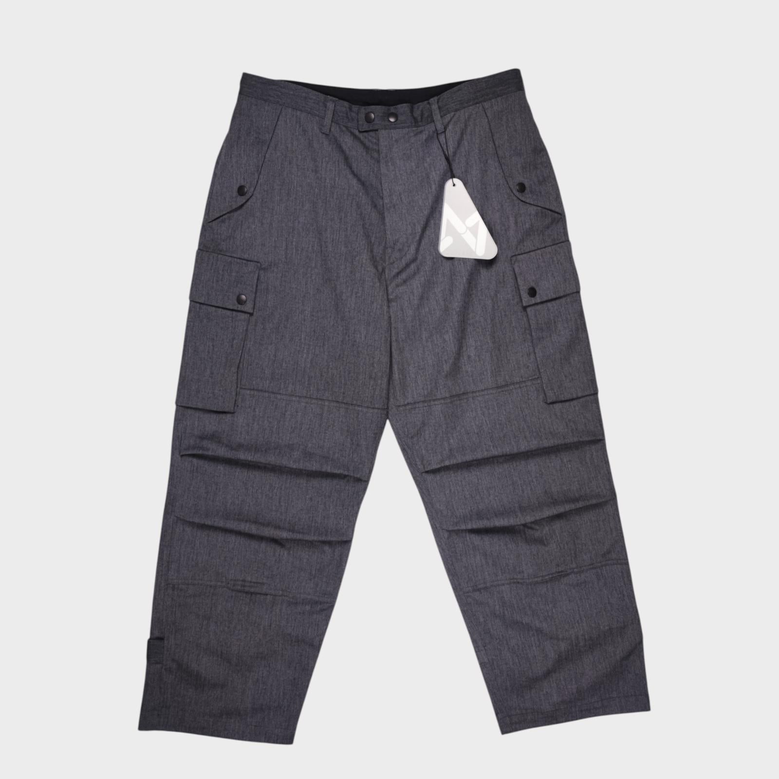 MURASPO by Hiroshi Nozawa Men's Grey Tech Skate Cargo Trousers