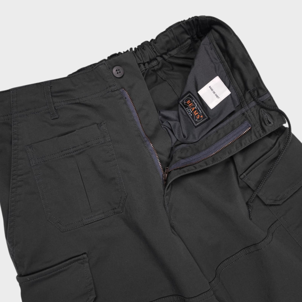 SAGE DE CRET x BEAMS PLUS Men's Dark Grey Cargo Trousers