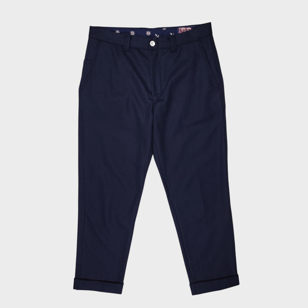 BLUE BLUE JAPAN Men's Made in Japan Navy Blue 100% Wool Trousers