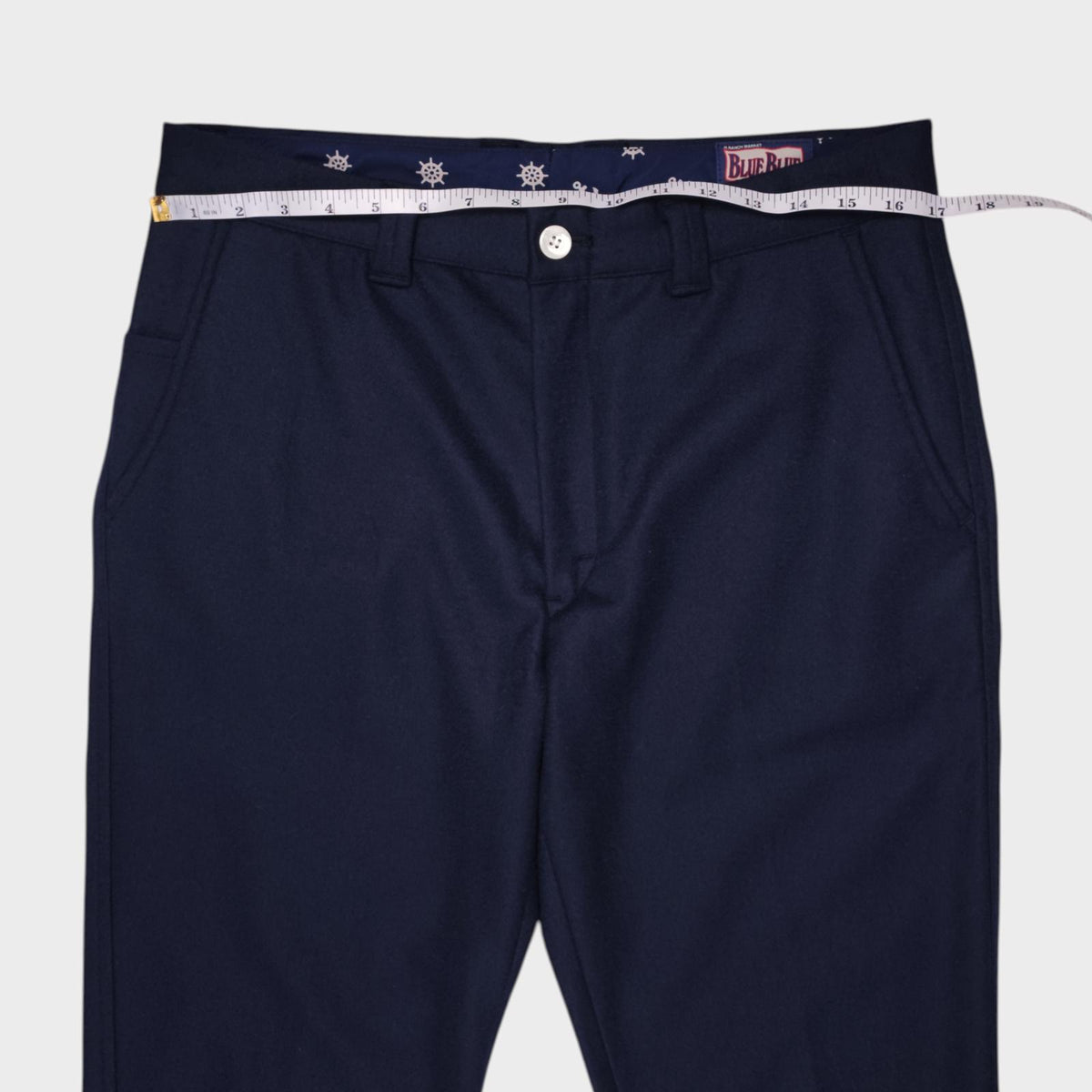 BLUE BLUE JAPAN Men's Made in Japan Navy Blue 100% Wool Trousers