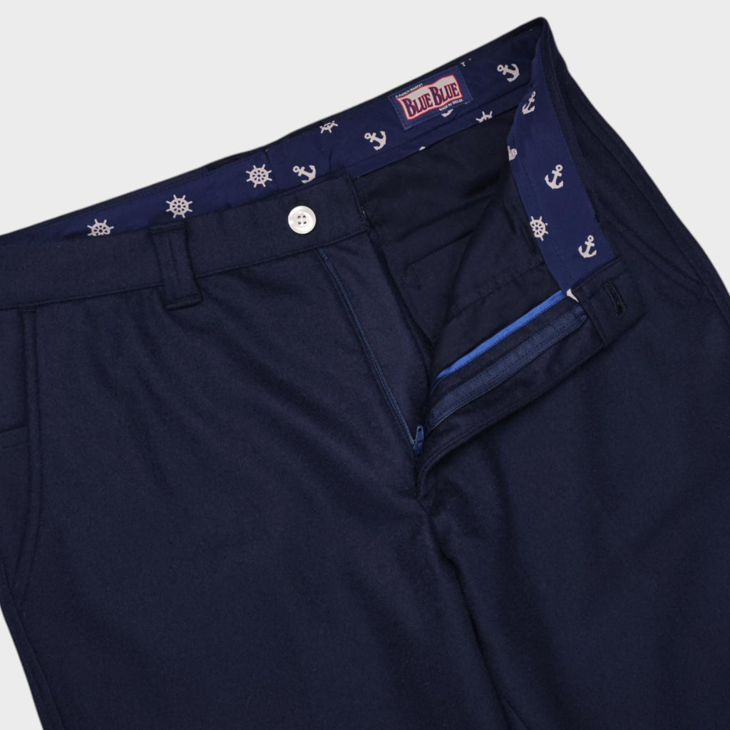 BLUE BLUE JAPAN Men's Made in Japan Navy Blue 100% Wool Trousers