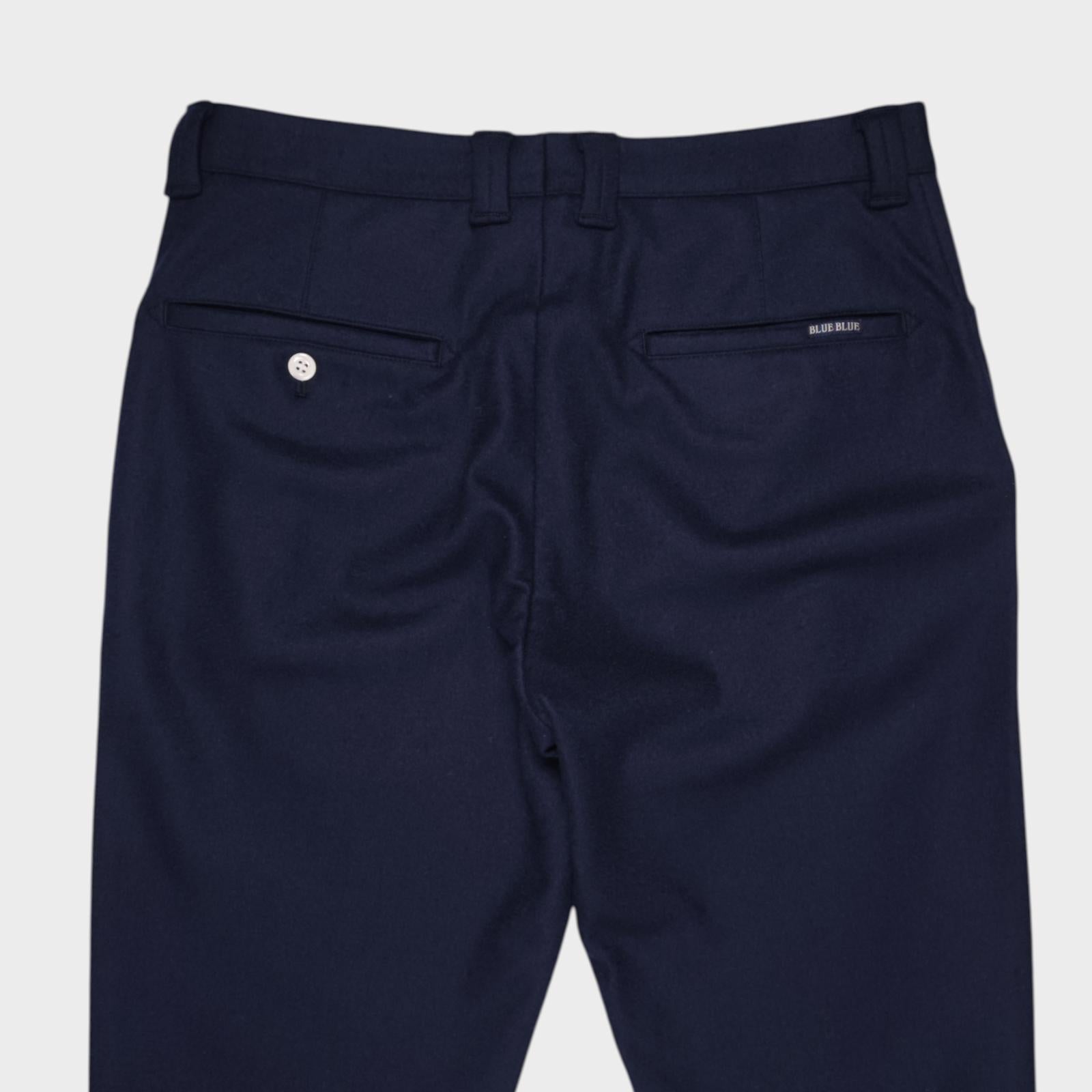 BLUE BLUE JAPAN Men's Made in Japan Navy Blue 100% Wool Trousers