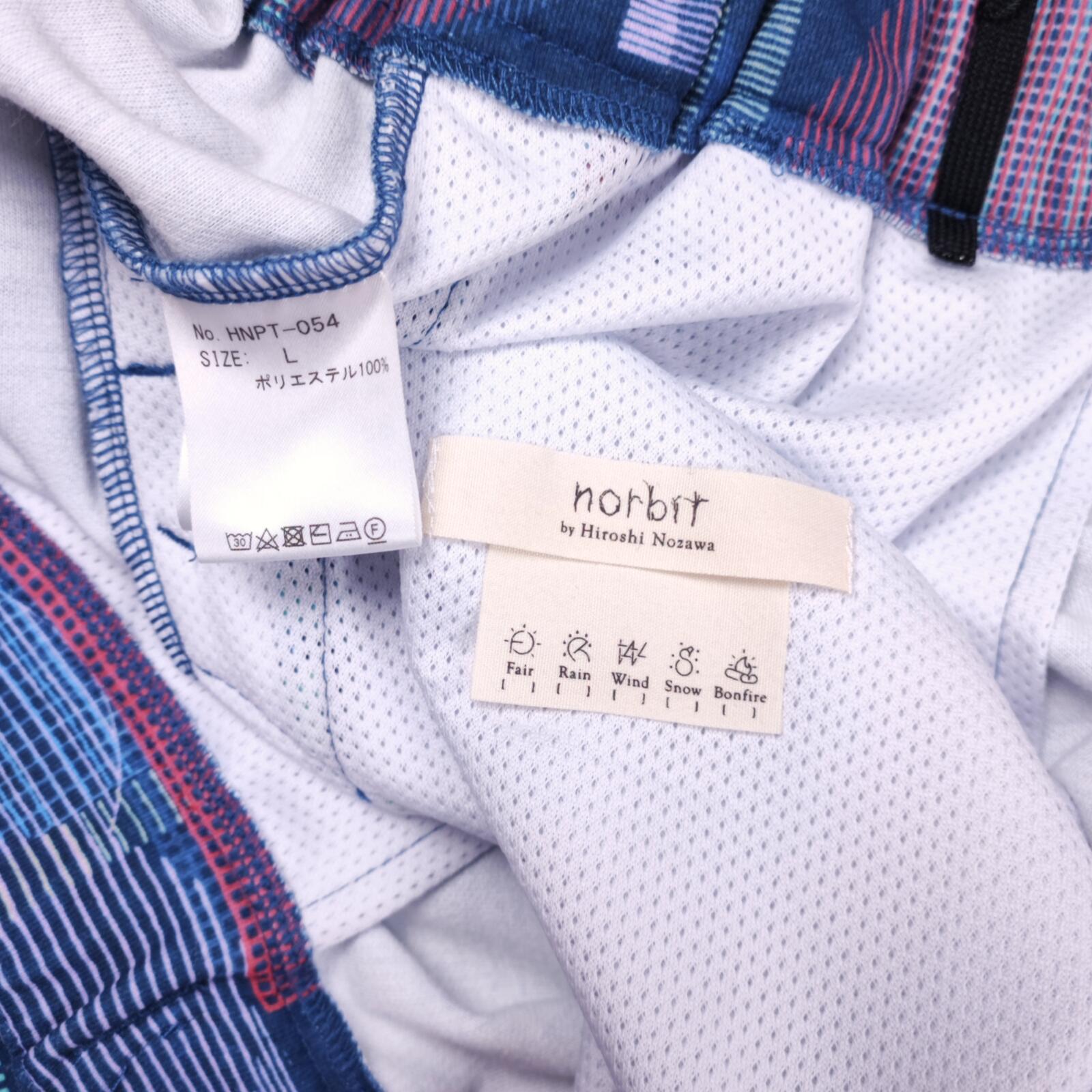 NORBIT BY HIROSHI NOZAWA Men's Blue Mid Century Camo Print Aloha Shorts