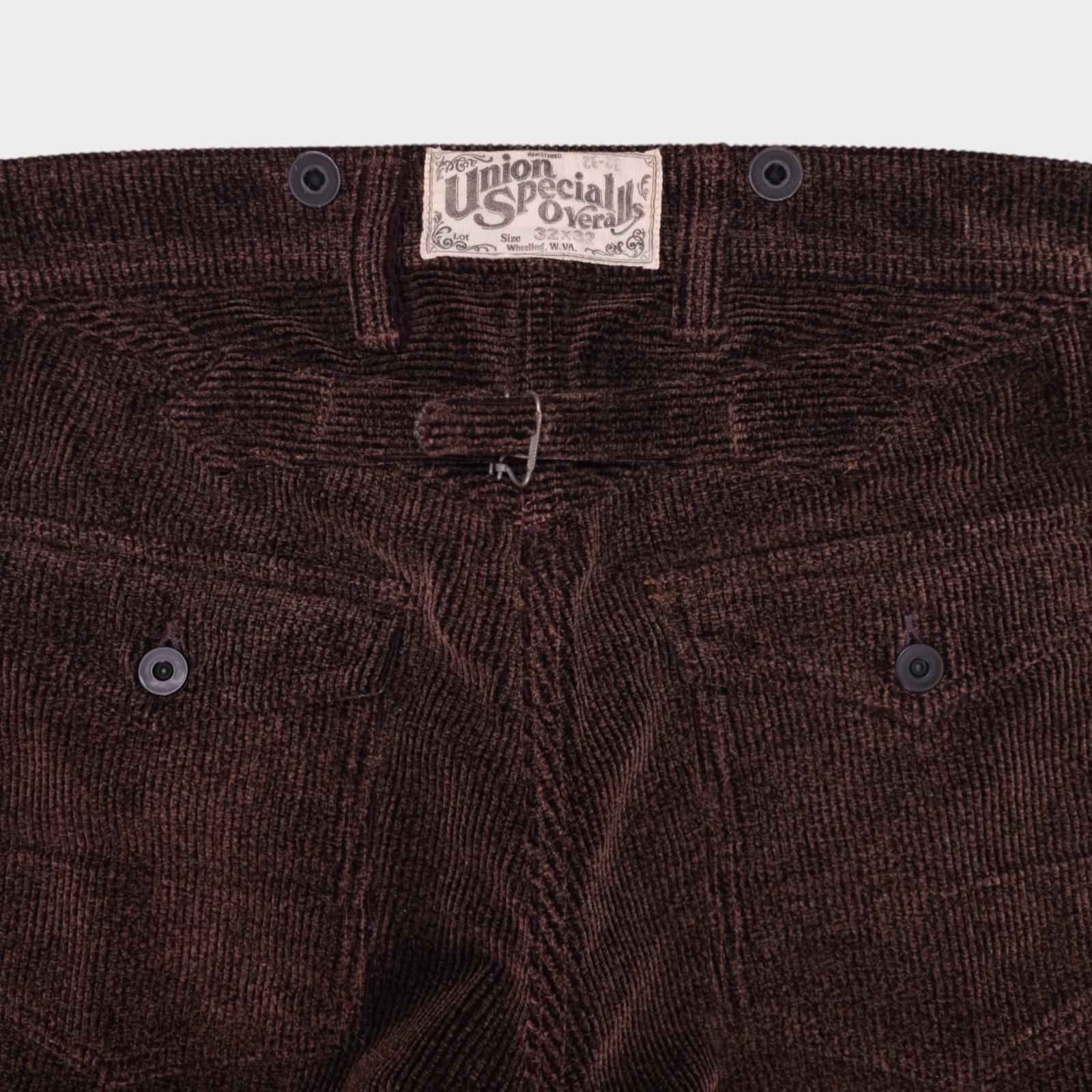 FREEWHEELERS Union Special Overalls Men's Made in Japan Brown Corduroy Trousers