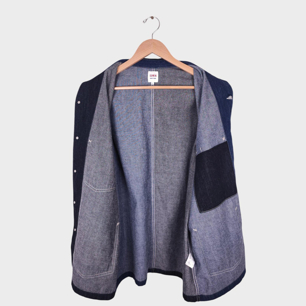 EDWIN Men's Patchwork Colourblock Denim Chore Jacket