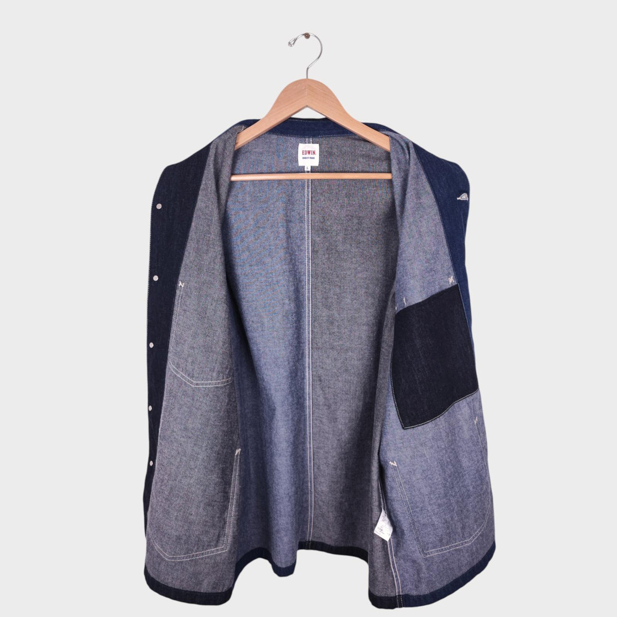 EDWIN Men's Patchwork Colourblock Denim Chore Jacket