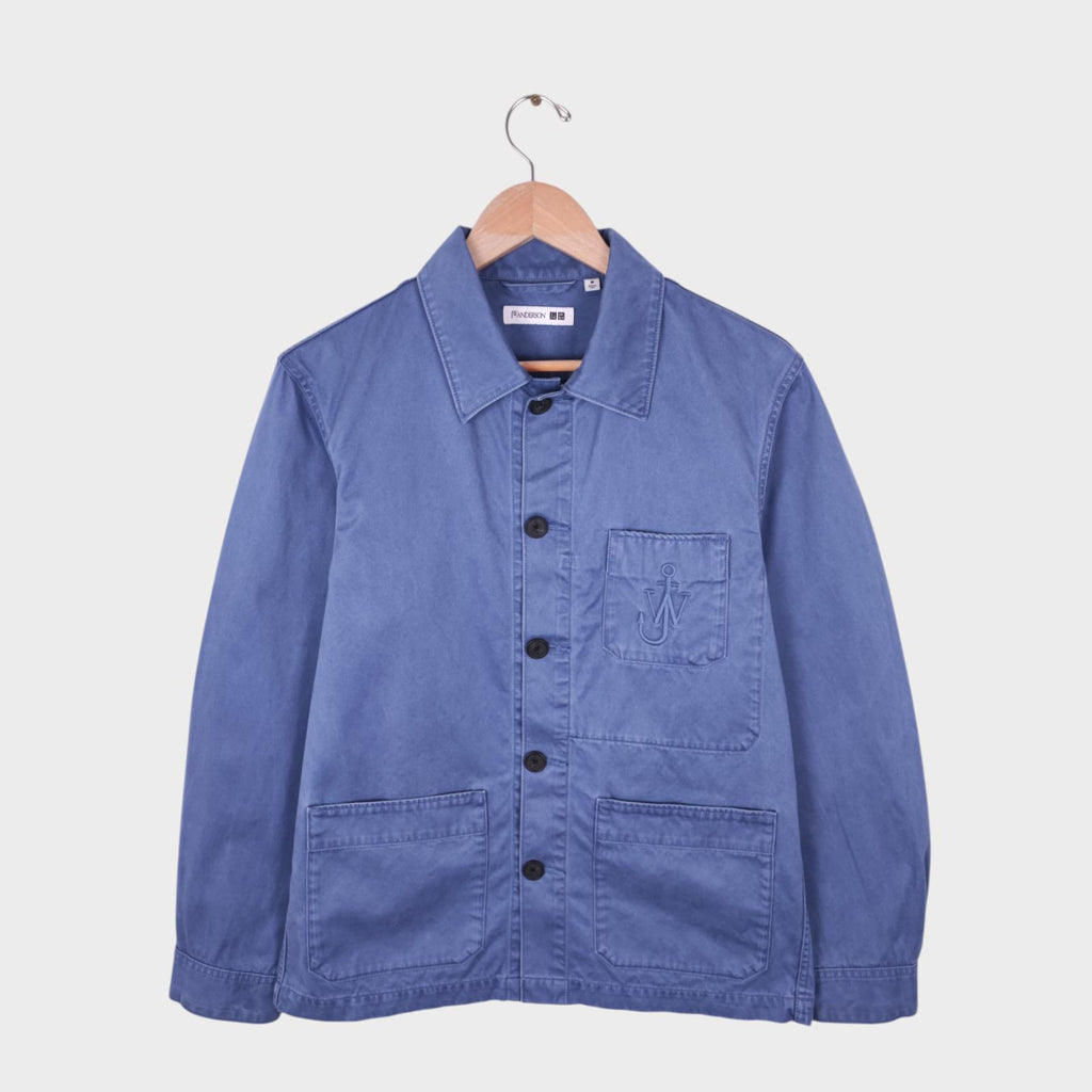 J.W. ANDERSON x UNIQLO Men's Washed Blue Embroidered Logo Chore Jacket