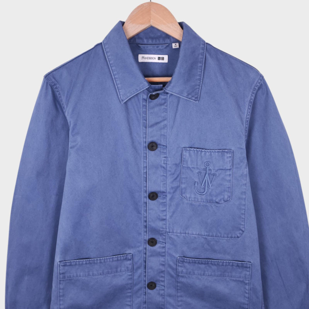J.W. ANDERSON x UNIQLO Men's Washed Blue Embroidered Logo Chore Jacket