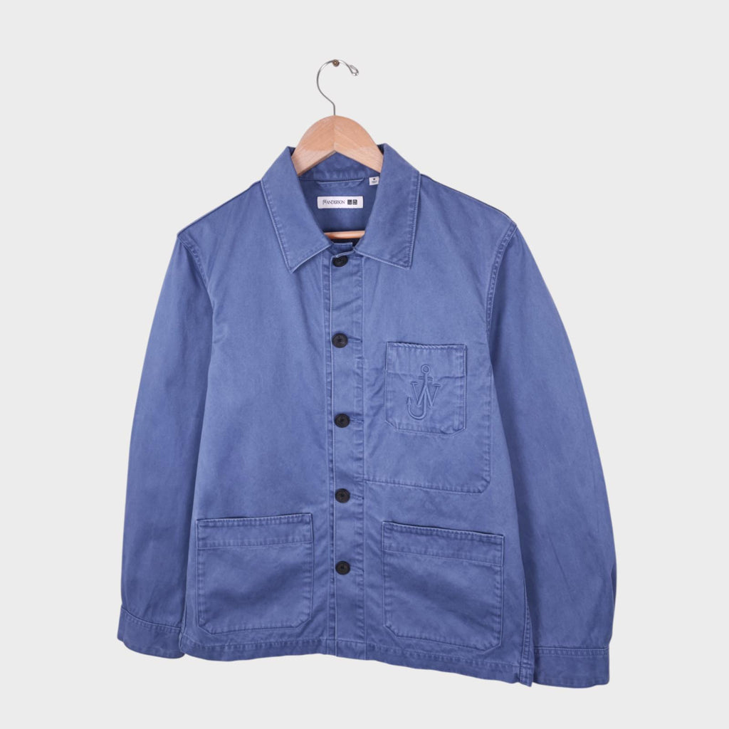 J.W. ANDERSON x UNIQLO Men's Washed Blue Embroidered Logo Chore Jacket