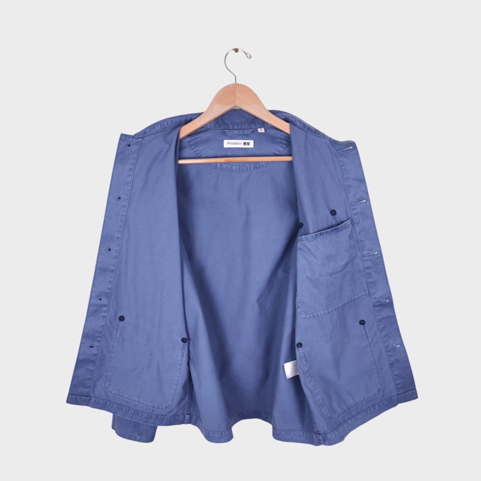 J.W. ANDERSON x UNIQLO Men's Washed Blue Embroidered Logo Chore Jacket